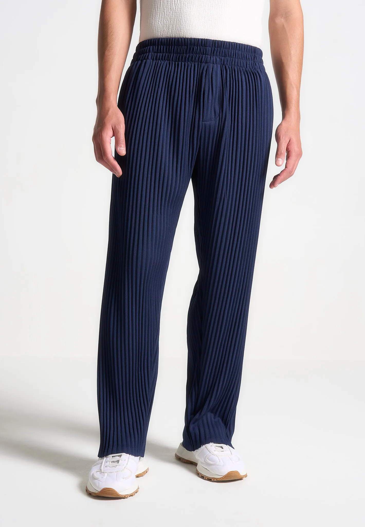 Pleated Trousers - Navy