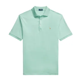 POLO RALPH LAUREN Custom Slim Fit Soft Cotton Green Polo Shirt | Menswear Online