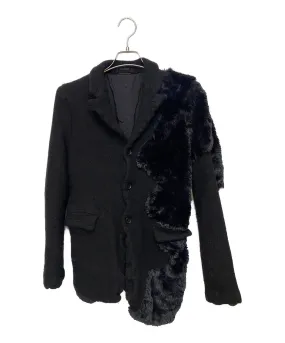 [Pre-owned] COMME des GARCONS HOMME PLUS 23AW Fur-switched shrunken jacket PL-J027/AD2023