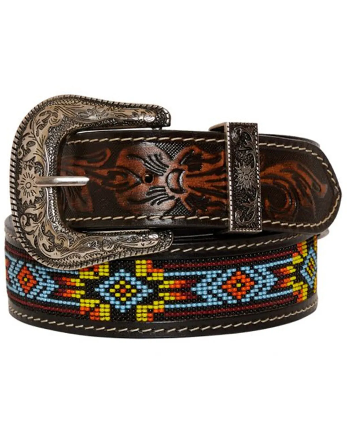 Product Name:  Myra Bag Women's Polychrome Southwestern Hand-Tooled Leather Belt