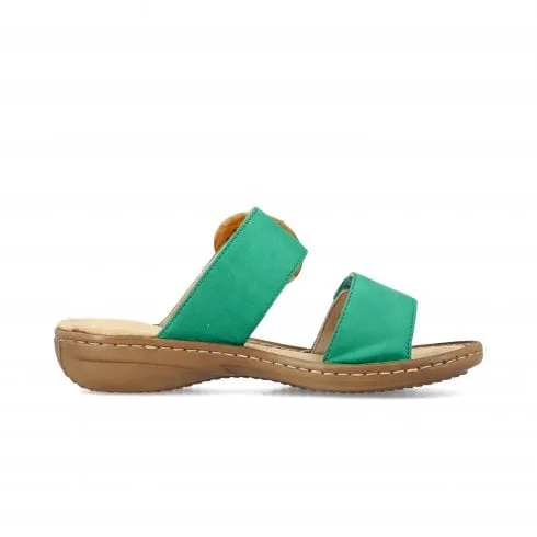 Rieker 60894-52 | Green | Womens Adjustable Mule Sandals