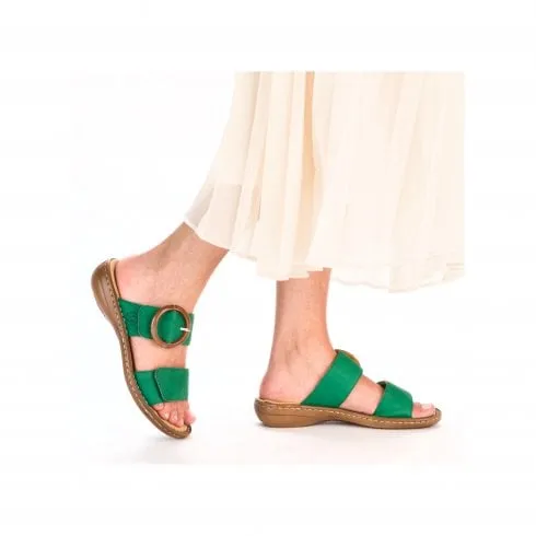 Rieker 60894-52 | Green | Womens Adjustable Mule Sandals