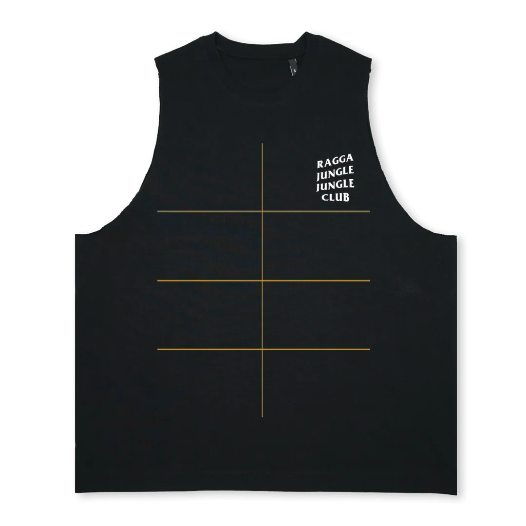 RJJCSINGLET Deep Black Oversized Vest.