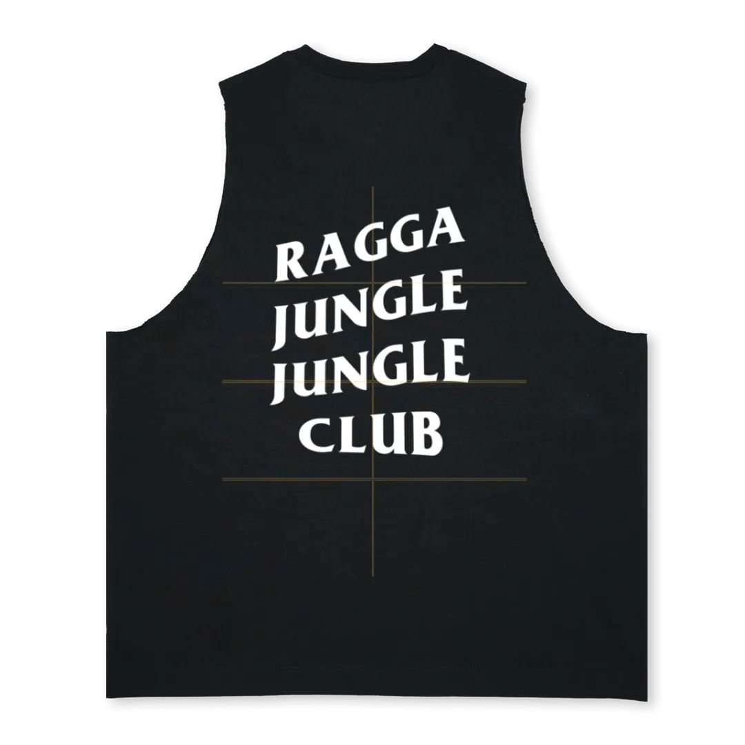 RJJCSINGLET Deep Black Oversized Vest.