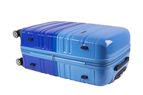 Rockland Melbourne Hardside Expandable Spinner Wheel Luggage, Two tone blue, Carry-On 20-Inch