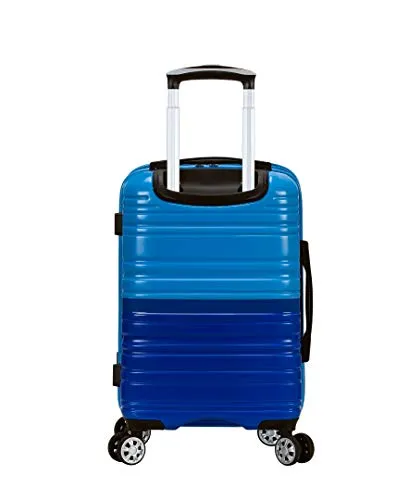 Rockland Melbourne Hardside Expandable Spinner Wheel Luggage, Two tone blue, Carry-On 20-Inch