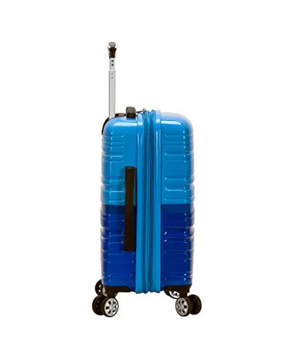 Rockland Melbourne Hardside Expandable Spinner Wheel Luggage, Two tone blue, Carry-On 20-Inch