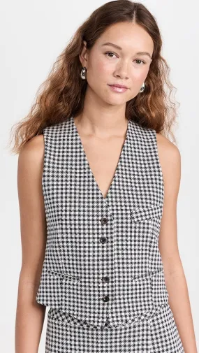 Rosetta Getty   Tailored Gingham Vest 