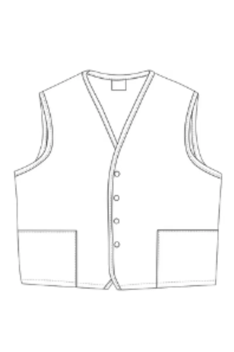 Royal Blue 4-Button Unisex Vest with 2 Pockets