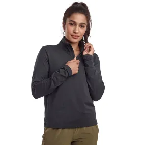 Saucony Women's Sunday 1/4 Zip Black Heather | Buy Saucony Women's Sunday 1/4 Zip Black Heather here | Outnorth