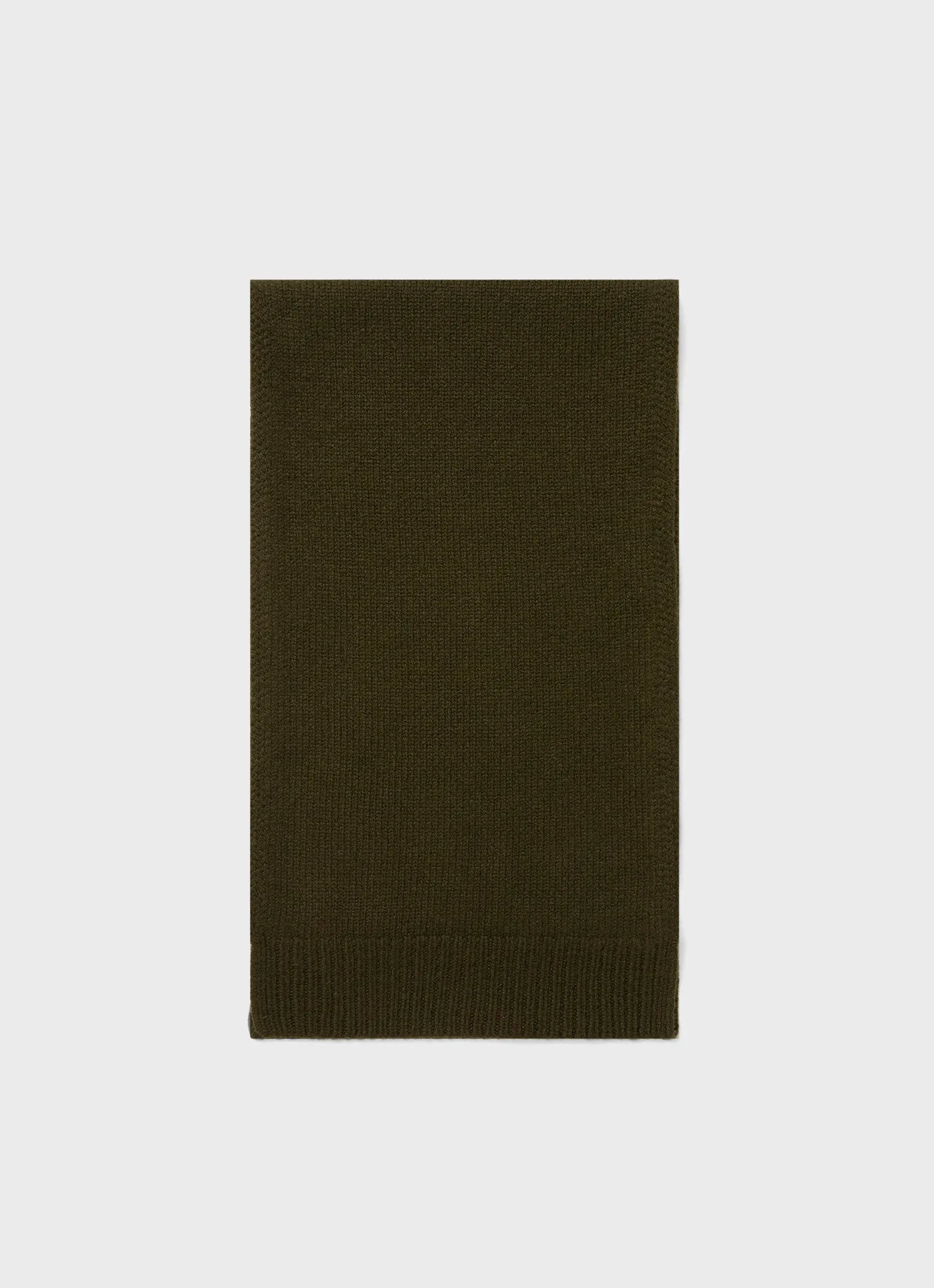 Scottish Lambswool Scarf in Dark Olive