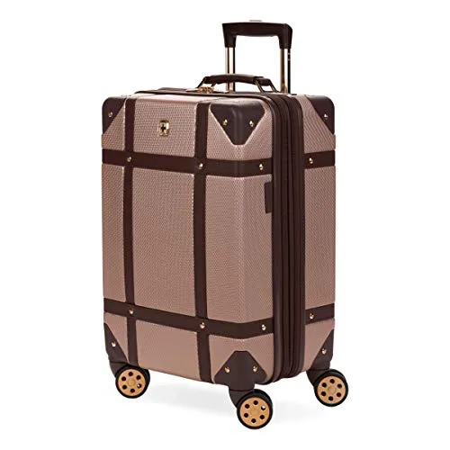 SwissGear 7739 Trunk, Hardside Spinner Luggage (Blush, Carry-On 19-Inch)