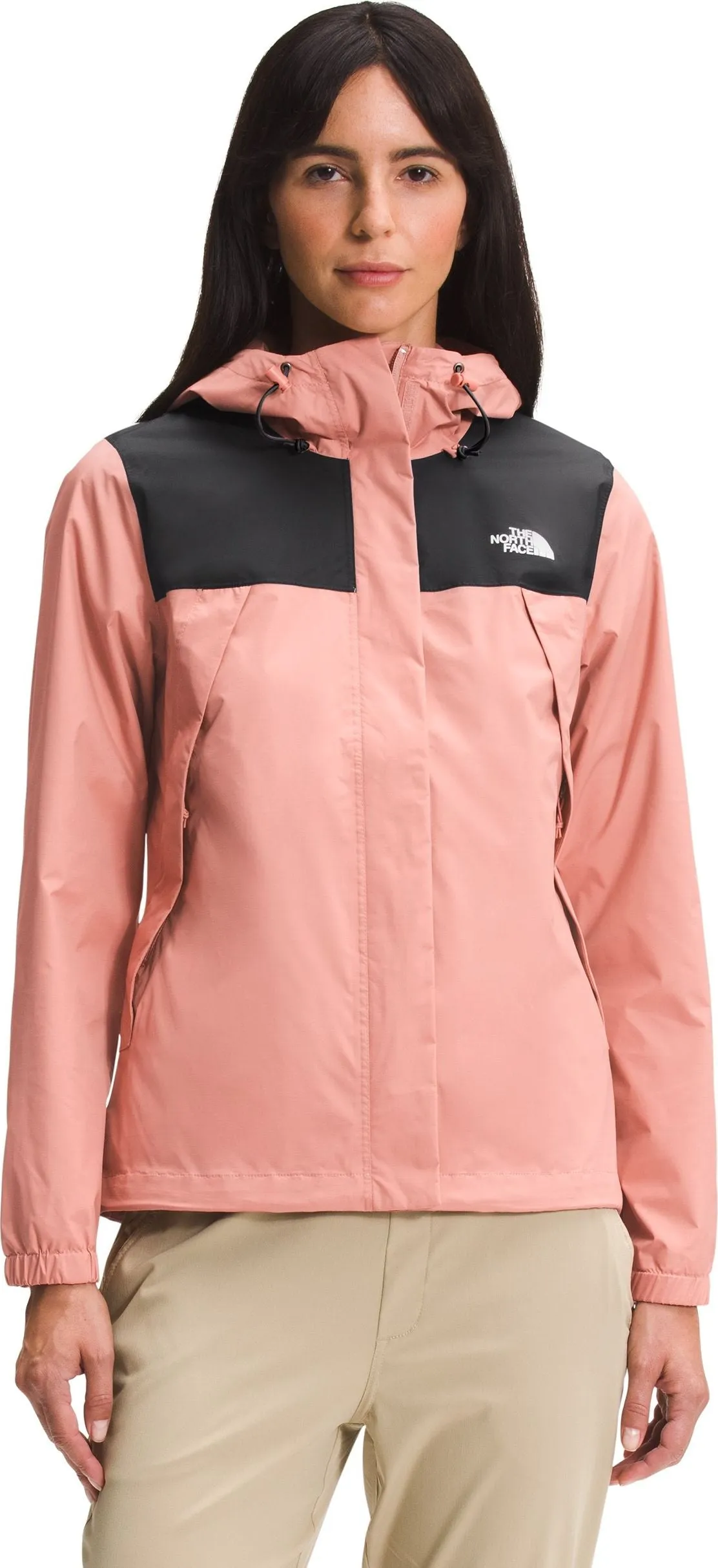 The North Face Women's Antora Jacket Rose Dawn TNF Black