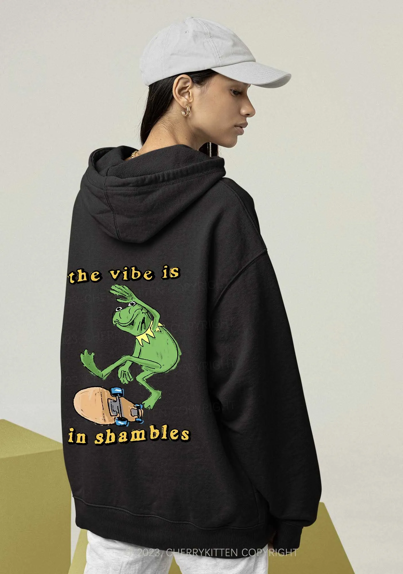 The Vibe Is In Shambles Y2K Hoodie Cherrykitten