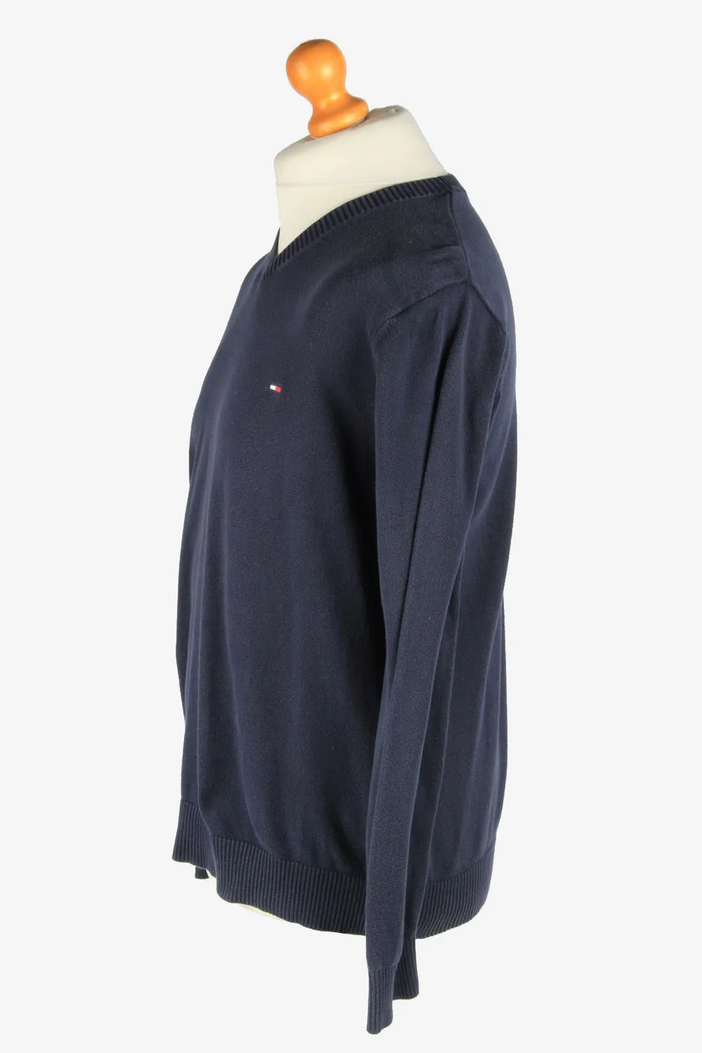 Tommy Hilfiger V Neck Jumper Pullover 90s Navy L - Pepper Tree London