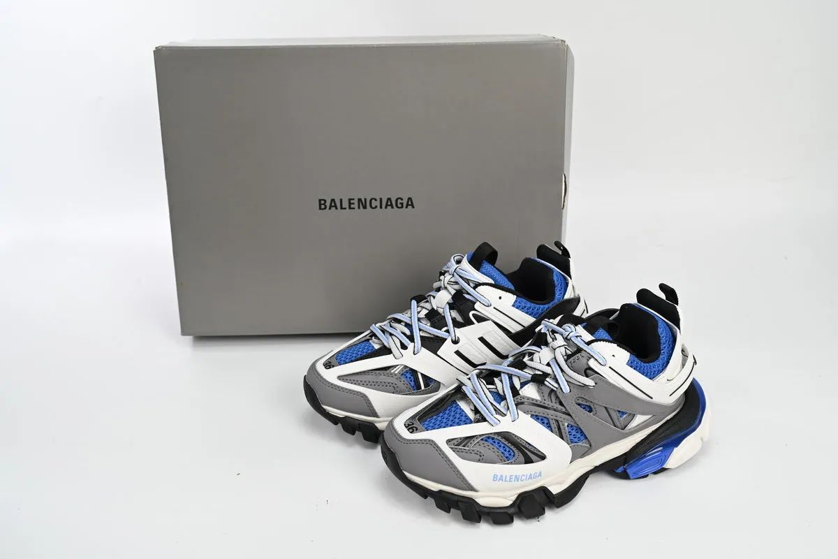 Track Sneakers White Grey & Blue