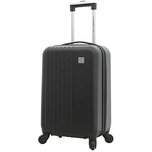 Travelers Club Cosmo Hardside Spinner Luggage, Black, Carry-On 20-Inch