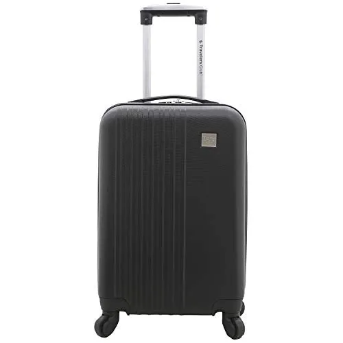 Travelers Club Cosmo Hardside Spinner Luggage, Black, Carry-On 20-Inch