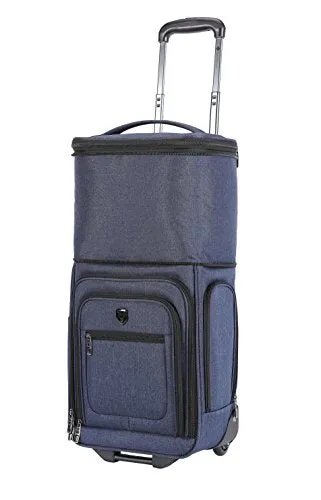 Travelers Club Top Expandable +50% Capacity Luggage with USB Port, Navy Blue, 17