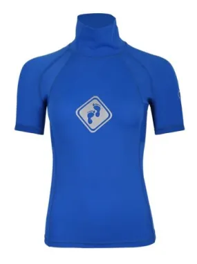 Two Bare Feet Unisex Short Sleeve Rash Vest (Blue)  New and improved, this short sleeve rash vest from Two Bare Feet is availabl