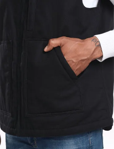 [Upgraded] Men’s Heated Canvas Vest 12V with Dual Control