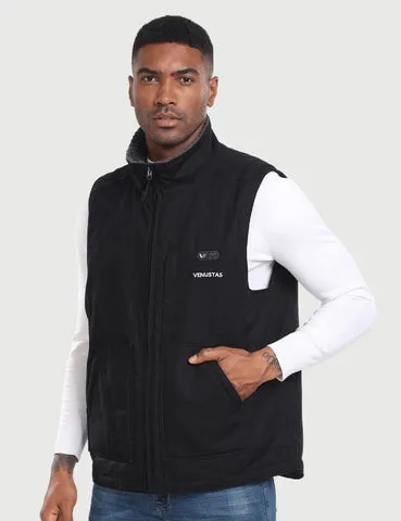 [Upgraded] Men’s Heated Canvas Vest 12V with Dual Control