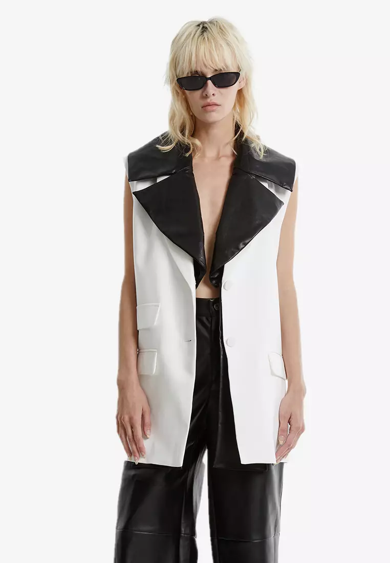 Urban Revivo Contrast Collared Vest