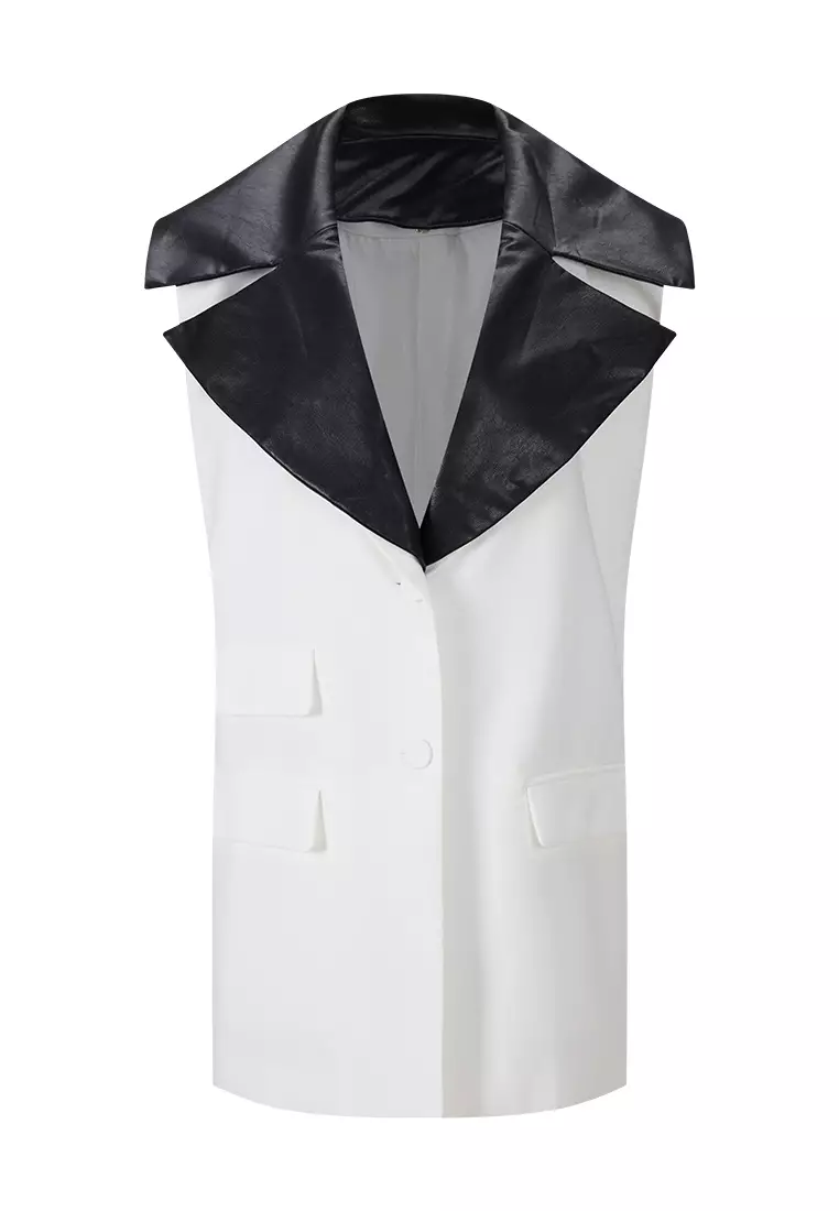 Urban Revivo Contrast Collared Vest