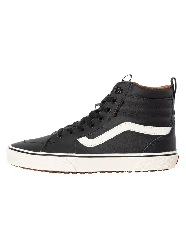 Vans Filmore Hi Leather Trainers - Black/Marshmallow