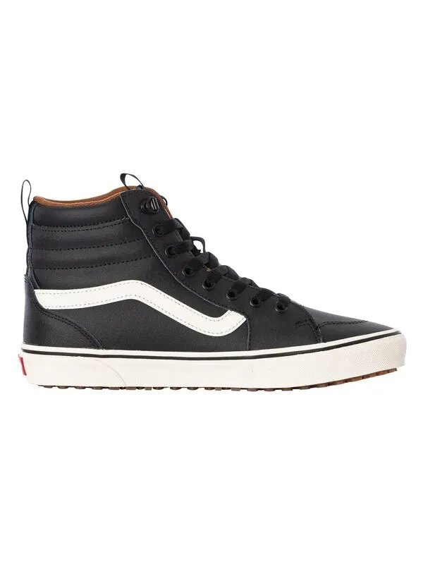 Vans Filmore Hi Leather Trainers - Black/Marshmallow