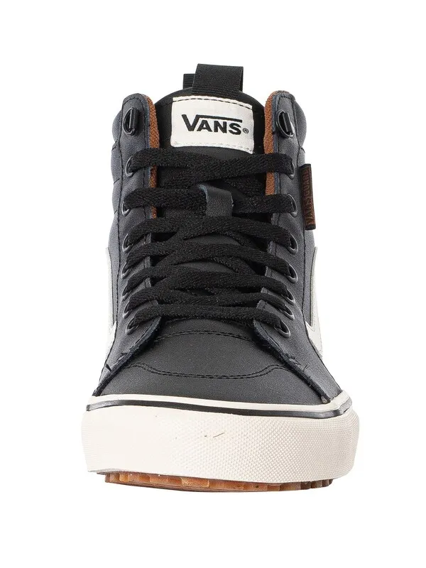 Vans Filmore Hi Leather Trainers - Black/Marshmallow