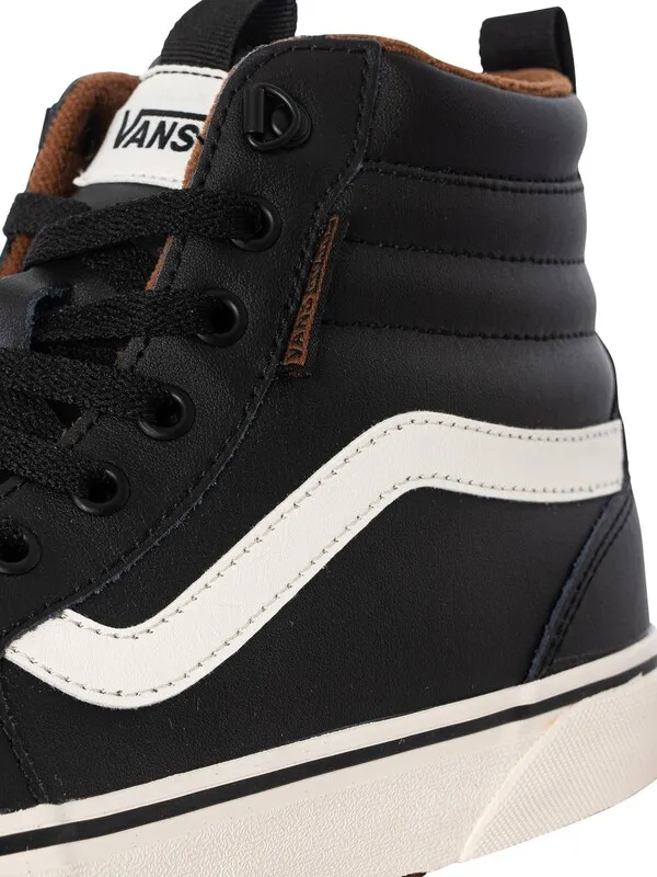 Vans Filmore Hi Leather Trainers - Black/Marshmallow