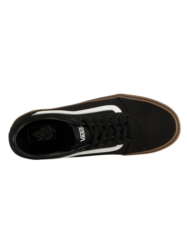 Vans Ward Canvas Trainers - Black/Gum