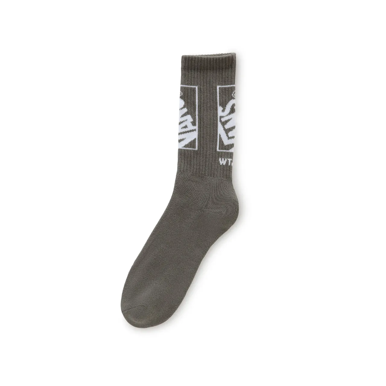 vans x wtpas crew socks (olive)