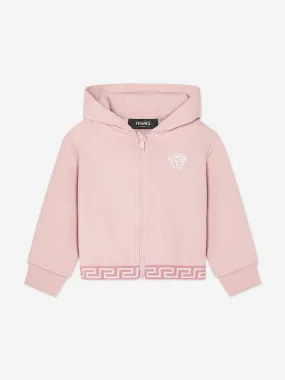 Versace Baby Girls Logo Hoodie in Pink