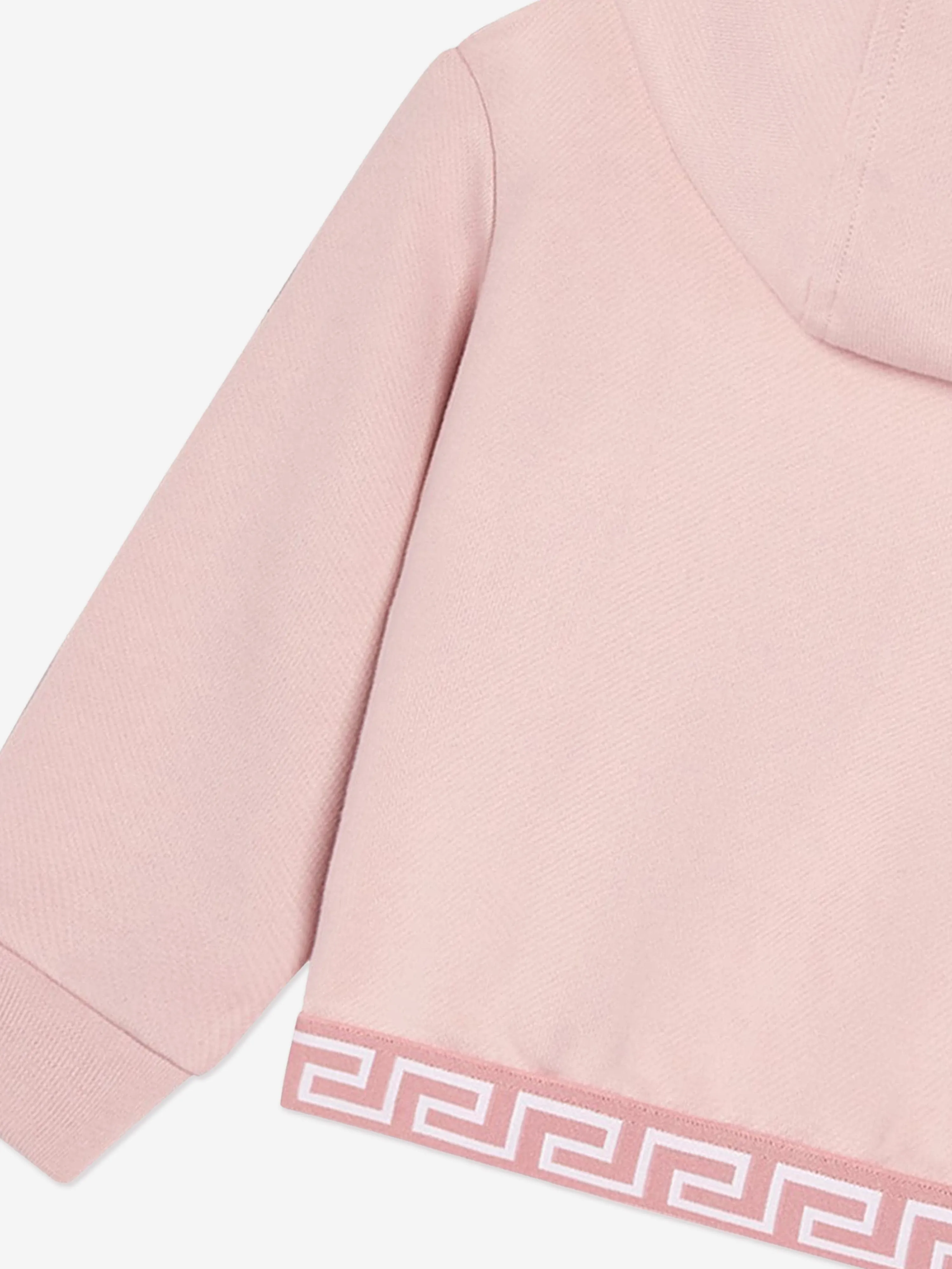 Versace Baby Girls Logo Hoodie in Pink