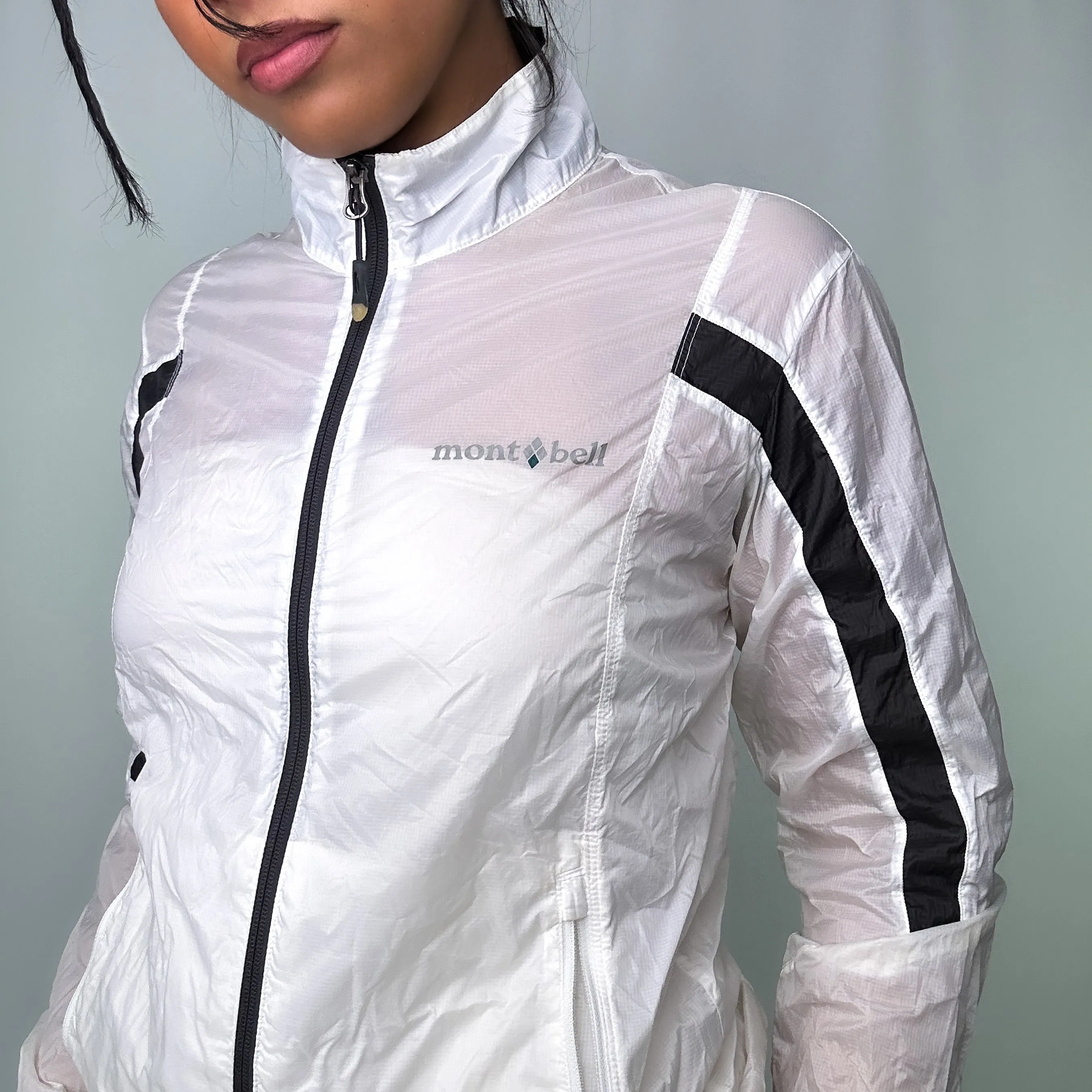 White 90s Montbell Light Rain Jacket (M)