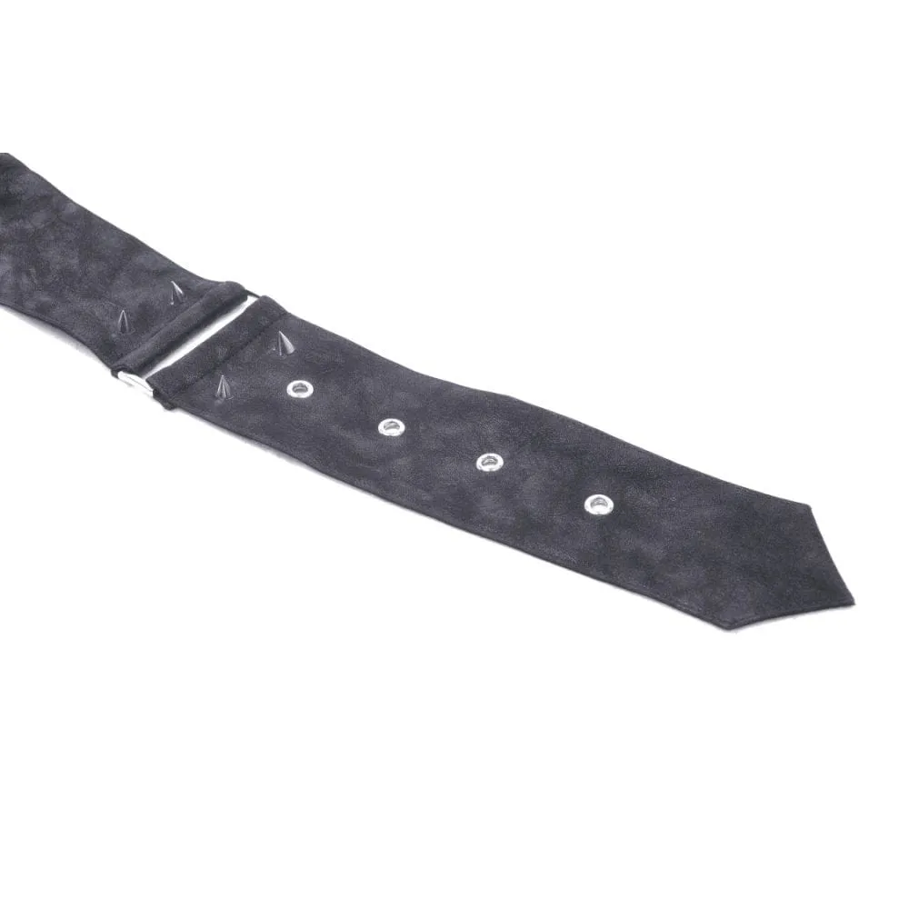 Women's Punk Studded Faux Leather Belt with Bag